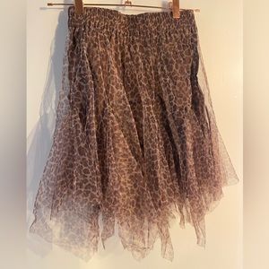 Leopard Print Tulle‎ Skirt